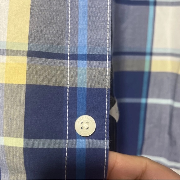 American Eagle Mens Size XXL Snap Up Shirt Vintage Fit Short Sleeves Plaid - Picture 3 of 3